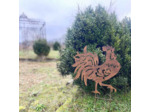 Silhouette déco jardin coq 40x53cm