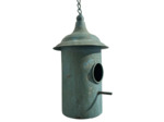 Nichoir oiseaux à suspendre vintage bleu 11x24cm