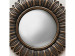 Miroir convexe résine fleur bronze 18cm