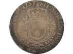 LOUIS XV (1715-1774) ECU AU BRANCHES D'OLIVIER 1737 BB (Strasbourg) B+