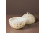 Petite Bougie Boule étoilée 1 Mèche Verre 8cm