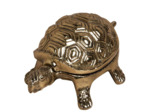 Boîte Tortue en Métal Doré finition Antique 16x7x10cm