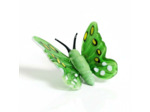 Figurine Miniature Papillon Vert Verre 6x4x4cm