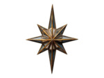 Étoile miroirs dorée Constellation 33x25x4cm