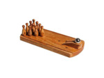 Jeu de bowling miniature manguier massif 8x31x13cm