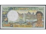 TAHITI PAPEETE 500 FRANCS NON DATE (1983) SERIE G.3 SUP