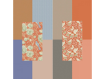 LOT DE 10 COUPONS DE TISSU TILDA UNIS ET IMPRIMÉS  25 X 55 CM, ORANGE, BLEU, BRUN