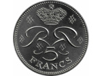 MONACO 5 FRANCS 1976 SUP