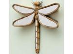 Miroir libellule doré 35x26x3cm