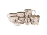 Coeur décoratif branches beige marron 12x12x14cm