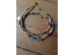 BRACELET MULTIRANGS AFRICAN BLUE