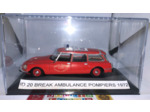 CITROEN ID 20 BREAK AMBULANCE POMPIERS VILLE DE MAISONS LAFFITTE 1972 1/43 BOITE