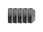 Lot de 5 x Tour HP Faible encombrement - Windows 7 - Double Coeur 4GB 250GB - PC Tour Bureautique Ordinateur