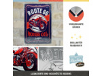 Nostalgic-Art 22315 - Plaque Vintage, Route 66 Motor Oil - 20 x 30 cm