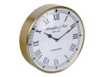 Horloge Cambridge aluminium doré 10x31cm