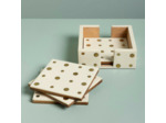 Set 4 Dessous de Verre Cloutés Memphis Doré résine 4x10x10cm
