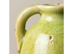 Vase à deux anses vert pomme céramique 12x9cm