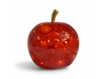 Lampe à Poser Led Grande Pomme Rouge verre 22x22x24cm