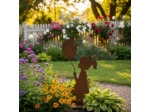 Silhouette petite fille ballon 23x11x46cm