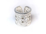 Bague Manchette Argent Femme Cœur