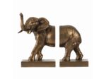 Serre-livres éléphant doré 21x13x18cm