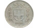 SUISSE 5 FRANCS 1939 B TTB N1