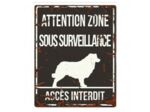 Plaque "Attention" Border collie - 4 formats