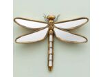 Miroir libellule doré 35x26cm