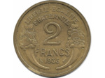FRANCE 2 FRANCS MORLON 1935 rayure SUP