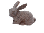 Lapin fonte patiné marron 14x7x10cm