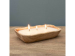 Bougie de soja dans pot en manguier organic 23x15cm