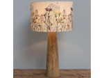 Lampe à Poser Fleurs Brodées Wildflower Bois de Manguier 54x28cm