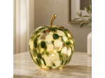 Lampe à Poser Led Pomme Verte verre 15x15x17cm