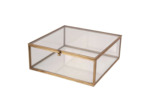 Boîte à bijoux verre doré 20x20x8cm
