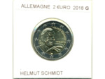 ALLEMAGNE 2018 G 2 EURO COMMEMORATIVE HELMUT SCHMIDT SUP