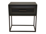 Table de chevet bois noir Lixly 53x35x55cm