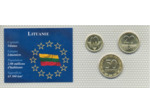 LITUANIE PLAQUETTE DE 3 MONNAIES SUP-
