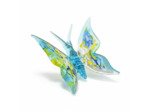 Figurine Miniature Papillon Bleu Verre 4x4x6cm