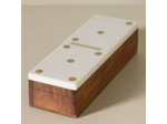 Boîte de jeux Acacia et Laiton 20x5x7cm