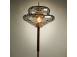 Lampadaire Osana Led Verre fumée gris métal 45x45x160cm
