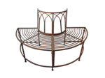 Banc de jardin demi cercle en fer 139x70x83cm