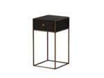Table de Chevet 1 Tiroir Noir Bois de Manguier 31x35x57cm