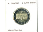 ALLEMAGNE 2020 2 EURO BRANDEBOURG 5 ATELIERS A.D.F.G.J SUP