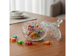 Bonbonnière ronde verre 10x13cm
