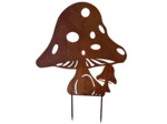 Silhouette décoratif jardin grand champignon 59x1x71cm