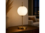 Lampe à Poser Boule Kota Led métal doré 20x20x52cm