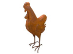 Statuette coq fer rouille 14x7x21cm