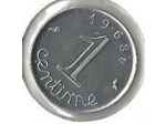 FRANCE 1 CENTIME INOX 1968 TTB+