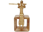 Figurine musicien flûte 14x11x22cm