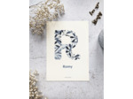 Affiche Monogramme "Jungle bleue"